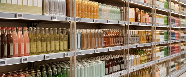 ARMOR retail display system in supermarket environment