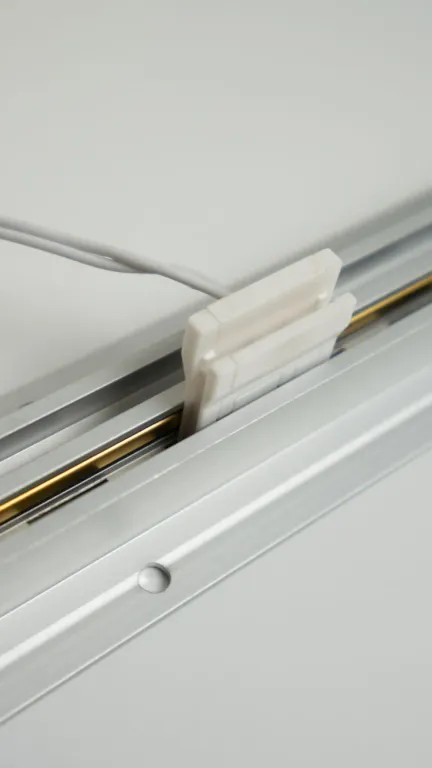 ARMOR power track sample for retail fixture installation