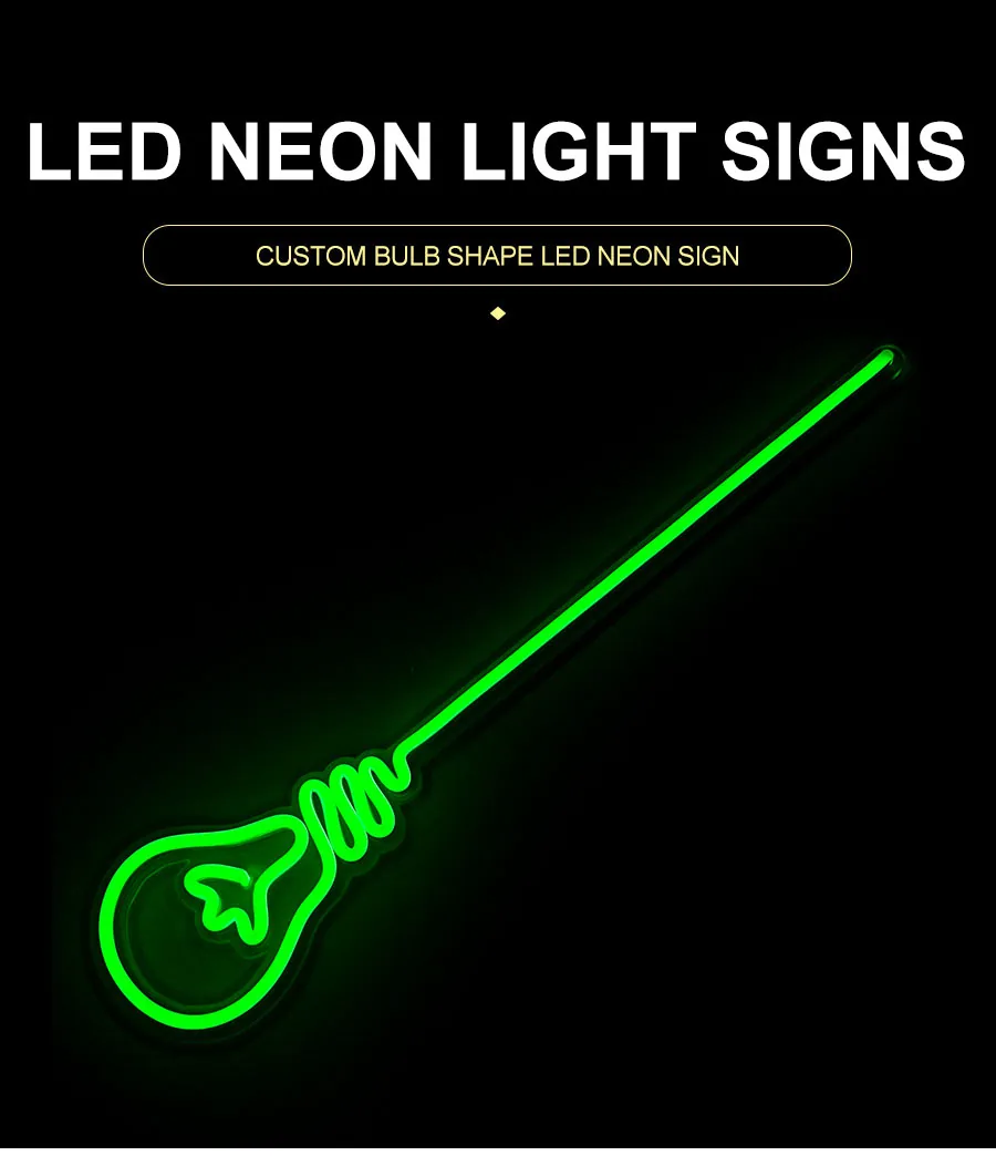 Custom Bulb Shape LED Neon Sign