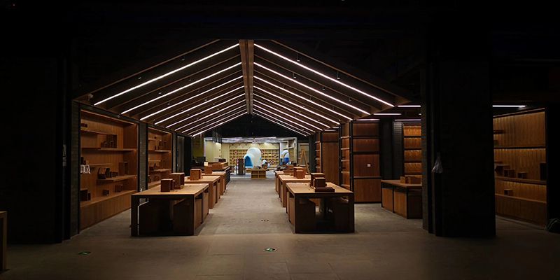 ShiJing Bookstore Linear Lighting project view 4