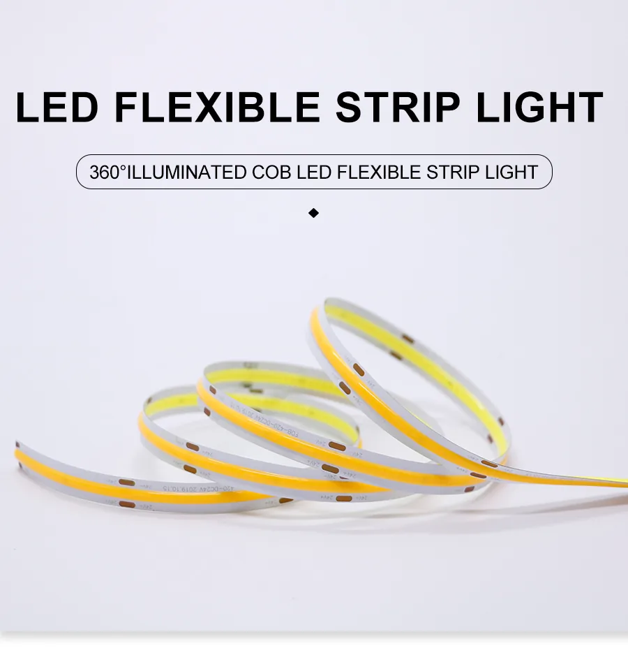 360°Illuminated COB LED Flexible Strip Light