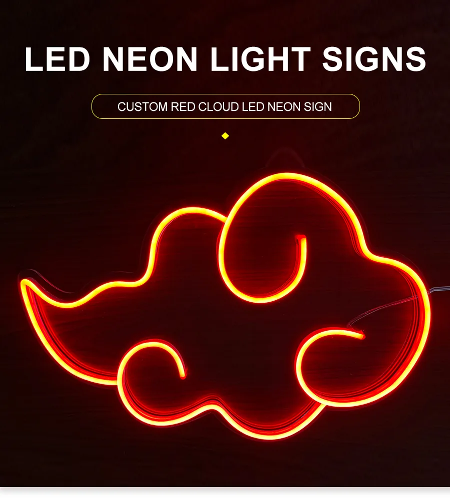 Custom Red Cloud LED Neon Sign