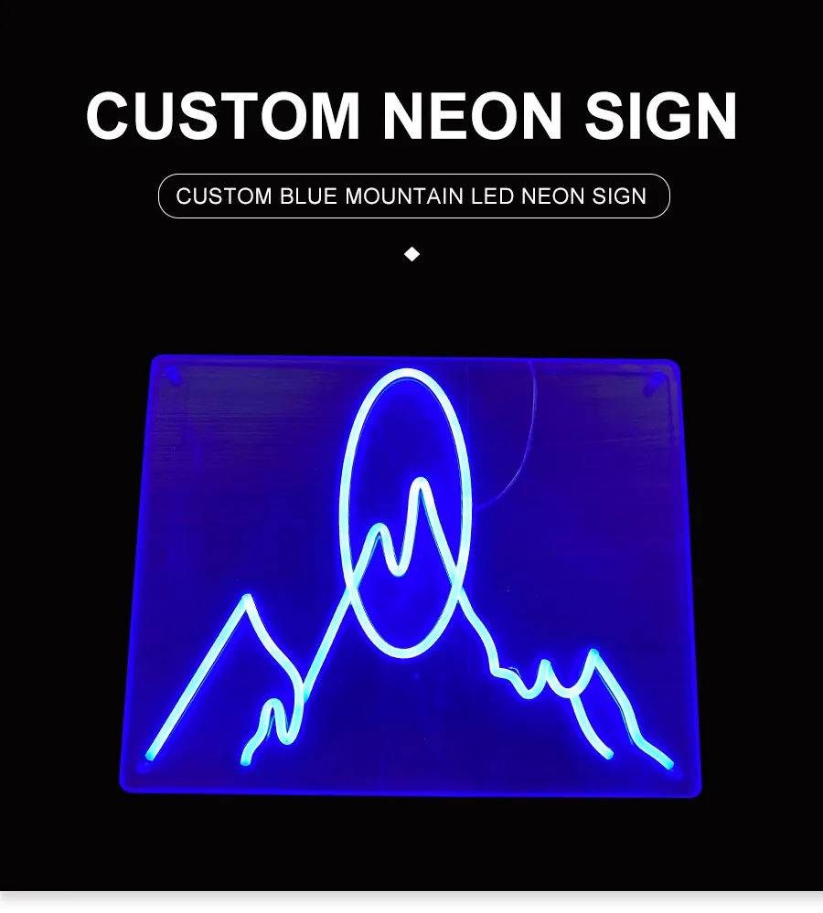 Custom Blue Mountain LED Neon Sign