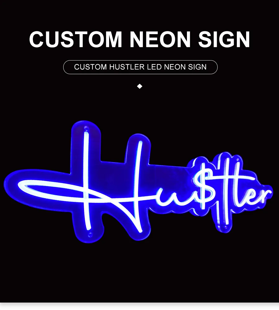 Custom Hustler LED Neon Sign