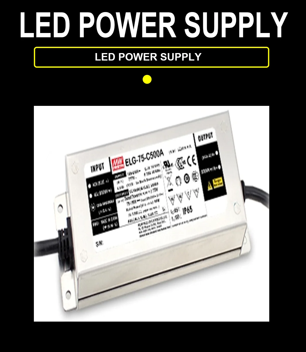 MEANWELL Power Supply - ELG Series - 75C