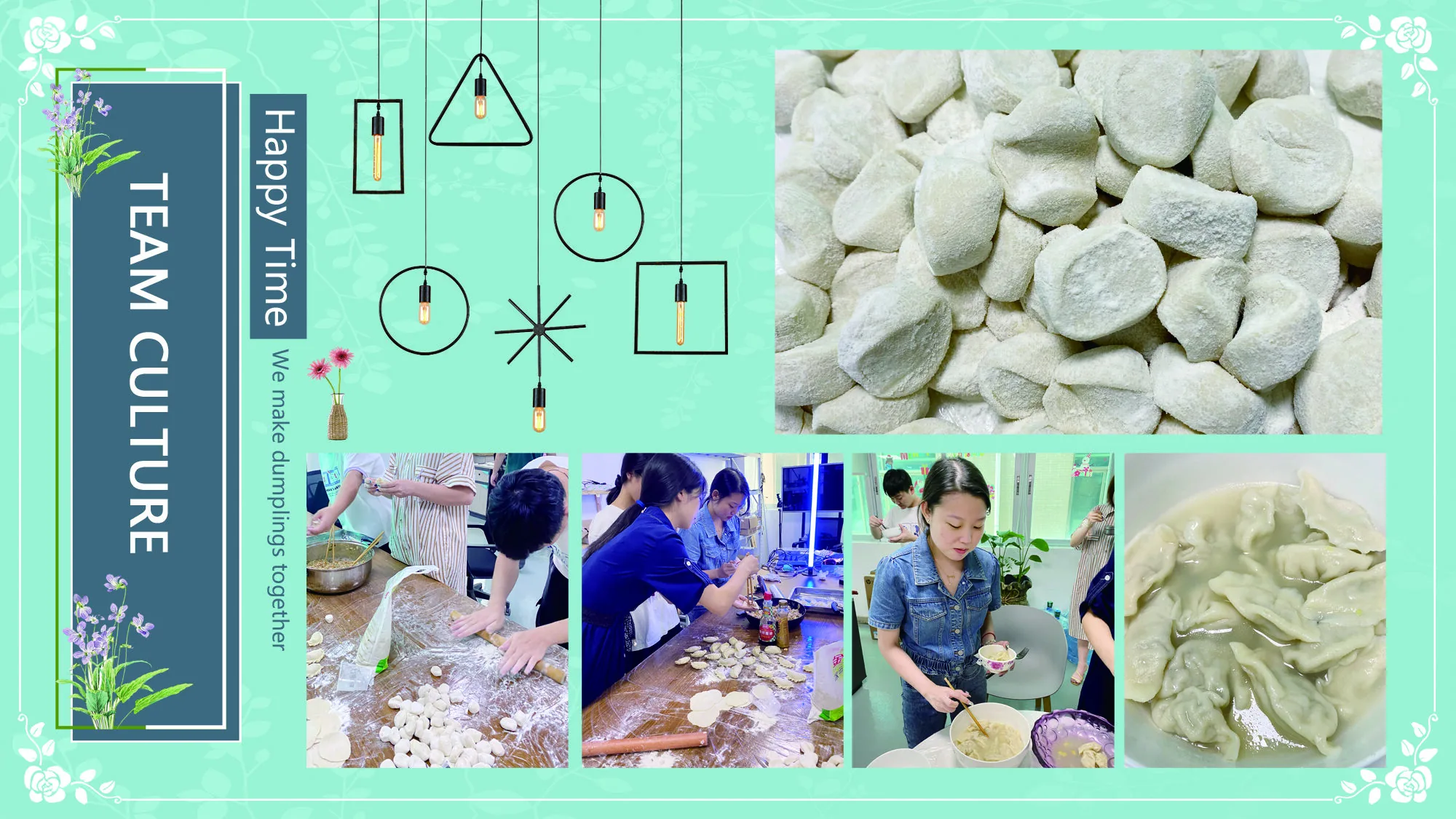 Small group build, great happiness——We make dumplings in the office