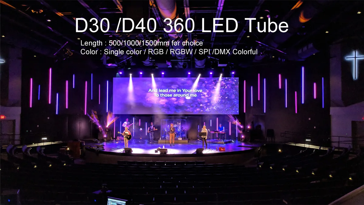 LED Tube D30/D40 In single or RGB color