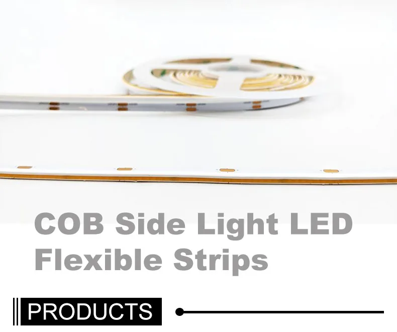 Single-Row COB Side-Emitting LED Strip — 8 mm / 10 mm