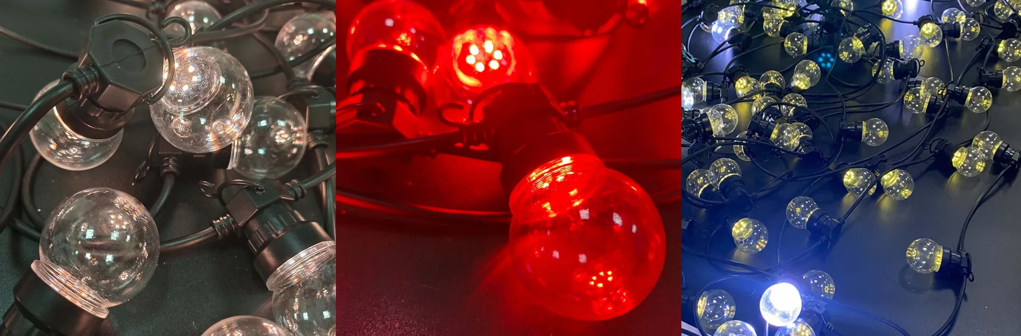 Holiday or Christmas Shopping Mall and Family Decoration Transparent Colored LED Light Bulb