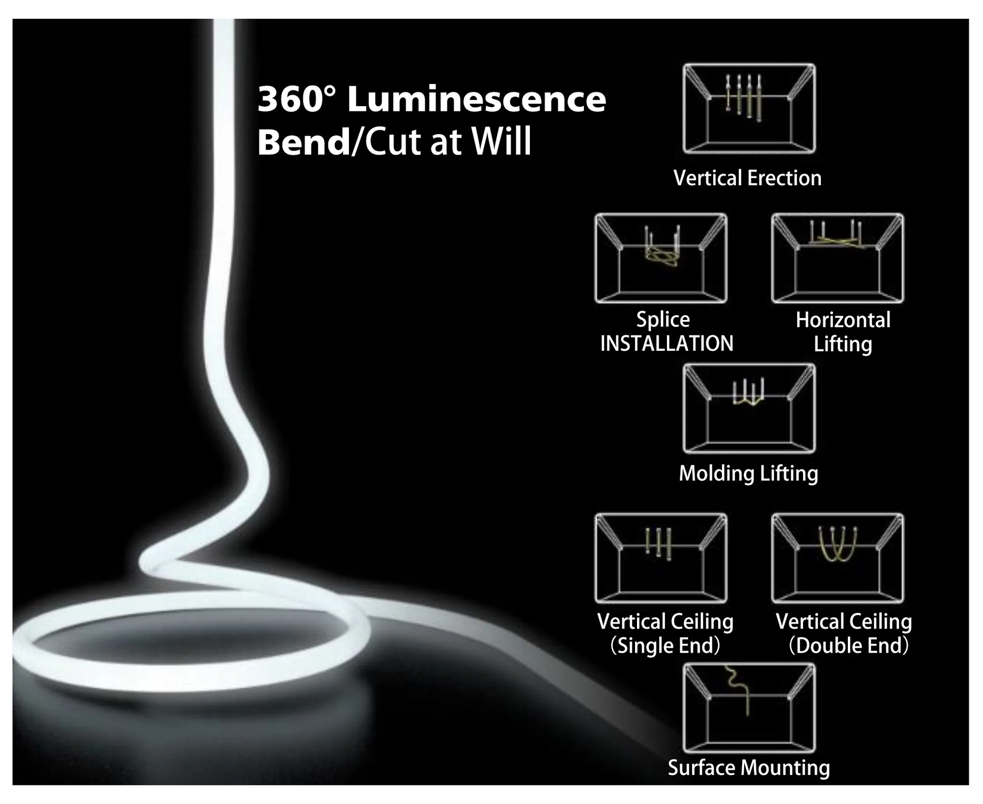 360° Illumination LED Neon Rope D16/D23/D25/D40mm
