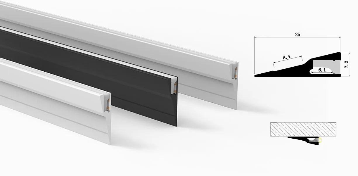 IP65 Waterproof Aluminum Profile - Milky Diffuser - Cut-to-Length Service
