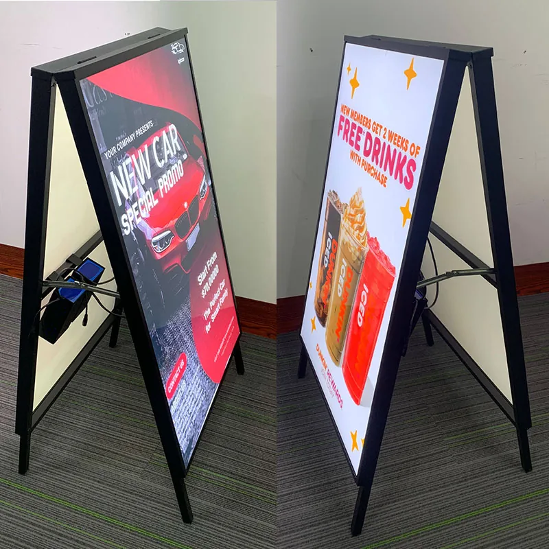 Vertical Double-Sided Drawing Light Box | LED Poster Display for Indoor Advertising